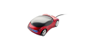 Mysz optyczna, samochód Minia czerwony