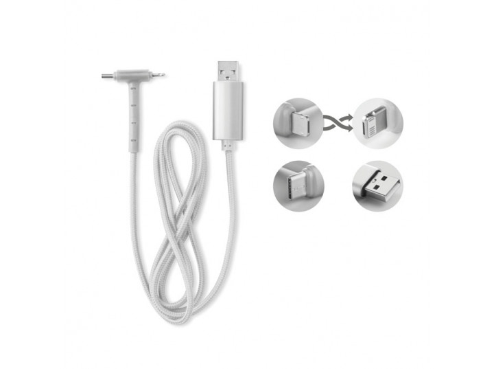 Kabel do ładowania Cable stand srebrny
