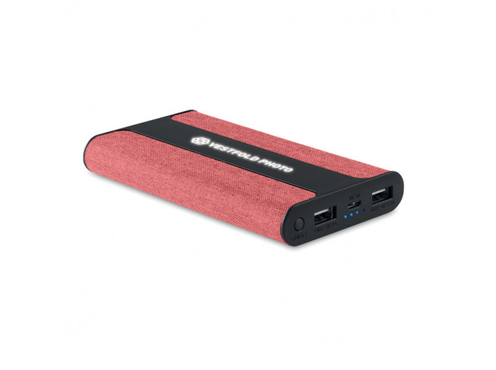 Powerbank 6000 mAh Powerfabric czerwony