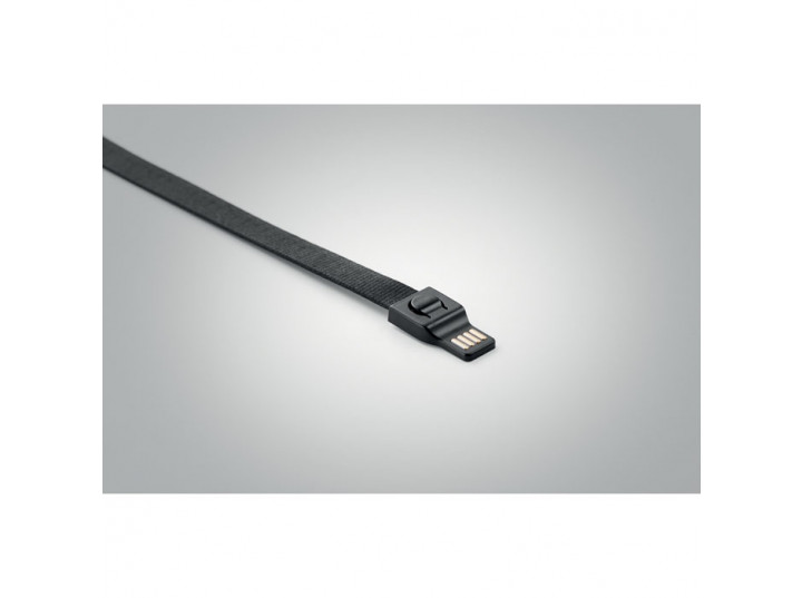 Smycz z kablem 3 w 1 Cableyard czarny