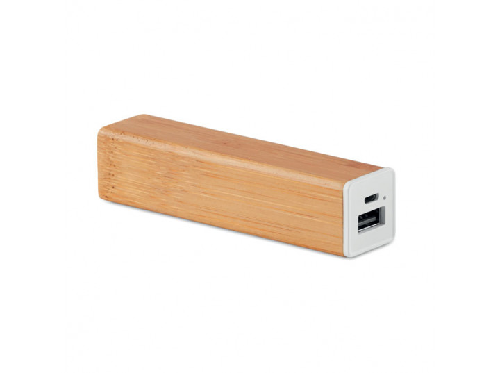 Powerbank 2000mAh drewniany jasny